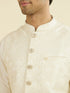 Manyavar Cream Brocade Nehru Jacket