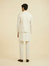Manyavar Cream Brocade Nehru Jacket