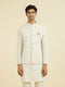 Manyavar Cream Brocade Nehru Jacket
