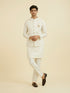 Manyavar Cream Brocade Nehru Jacket