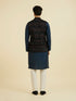 Manyavar Teal Velvet Nehru Jacket