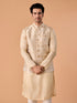 Manyavar Dazzling Gold Brocade Nehru Jacket
