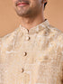 Manyavar Dazzling Gold Brocade Nehru Jacket