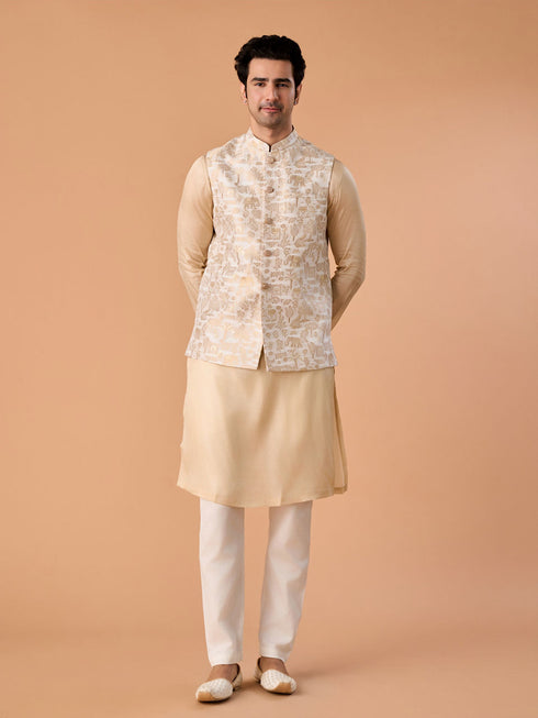 Manyavar Regal Brocade Nehru Jacket