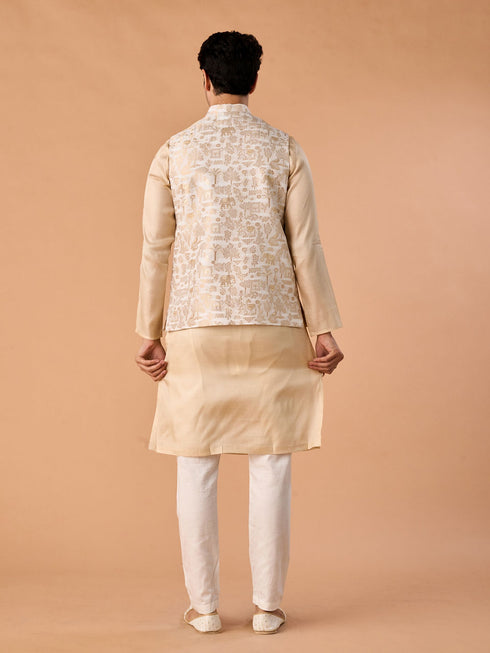 Manyavar Regal Brocade Nehru Jacket