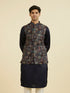 Manyavar Elegant Blue Nehru Jacket