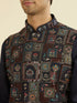 Manyavar Elegant Blue Nehru Jacket
