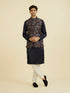 Manyavar Elegant Blue Nehru Jacket