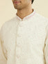 Manyavar Cream Elegance Nehru Jacket