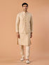 Manyavar Elegant Beige Nehru Jacket