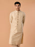Manyavar Elegant Beige Nehru Jacket