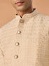 Manyavar Elegant Beige Nehru Jacket