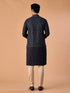 Manyavar Majestic Dark Blue Nehru Jacket