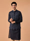 Manyavar Majestic Dark Blue Nehru Jacket