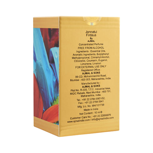 Ajmal Perfumes India JANNATUL FIRDAUS Non-Alcoholic Attar Unisex