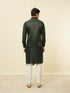 Manyavar Forest Green Mughal Motif Jacket Set