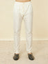 Manyavar Sesame White Thread Embroidered Kurta Jacket Set