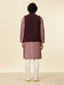 Manyavar Grape Wine and Lilac Kurta Jacket Set