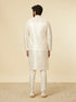Manyavar Warm White Medallion Printed Jacket set