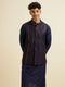 Manyavar Blue Entanglement Jacket Set