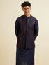 Manyavar Blue Entanglement Jacket Set