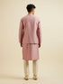 Manyavar Dusty Pink Buta Jaal Patterned Jacket Set