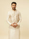Manyavar Cream Floral Printed Jacket Set
