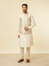 Manyavar Cream Floral Printed Jacket Set
