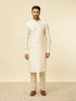 Manyavar Cream Floral Printed Jacket Set