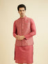 Manyavar Dusty Pink Floral Buta Patterned Jacket Set