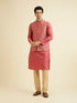 Manyavar Dusty Pink Floral Buta Patterned Jacket Set