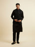 Manyavar Black Mirror Embellished Jacket Set