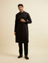 Manyavar Black Mirror Embellished Jacket Set