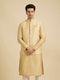 Manyavar Canary Yellow Jaal Patterned Jacket Set