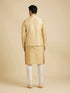 Manyavar Canary Yellow Jaal Patterned Jacket Set