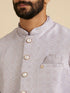 Manyavar Classic Lilac Jaal Patterned Jacket Set