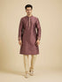 Manyavar Dark Purple Jaal Patterned Jacket Set