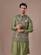 Manyavar Vibrant Emerald Kurta Jacket Set