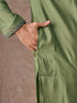Manyavar Vibrant Emerald Kurta Jacket Set