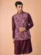 Manyavar Wine Majestic Kurta Jacket Set