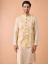 Manyavar Cream Elegance Kurta Jacket Set