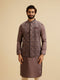 Manyavar Lustrous Lilac Velvet Kurta Jacket Set
