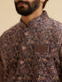 Manyavar Lustrous Lilac Velvet Kurta Jacket Set