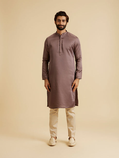 Manyavar Lustrous Lilac Velvet Kurta Jacket Set