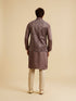 Manyavar Lustrous Lilac Velvet Kurta Jacket Set