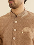 Manyavar Regal Fawn Kurta Jacket Set