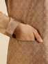 Manyavar Regal Fawn Kurta Jacket Set