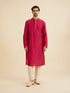 Manyavar Radiant Pink Brocade Kurta Jacket Set