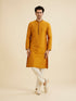 Manyavar Royal Mustard Kurta Jacket Set