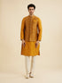 Manyavar Royal Mustard Kurta Jacket Set